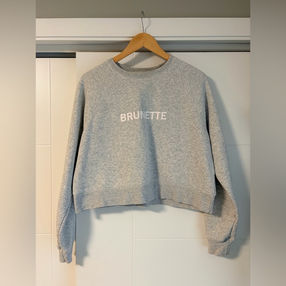 Brunette The Label Light Gray Top